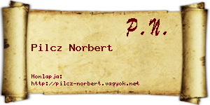 Pilcz Norbert névjegykártya
