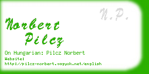 norbert pilcz business card